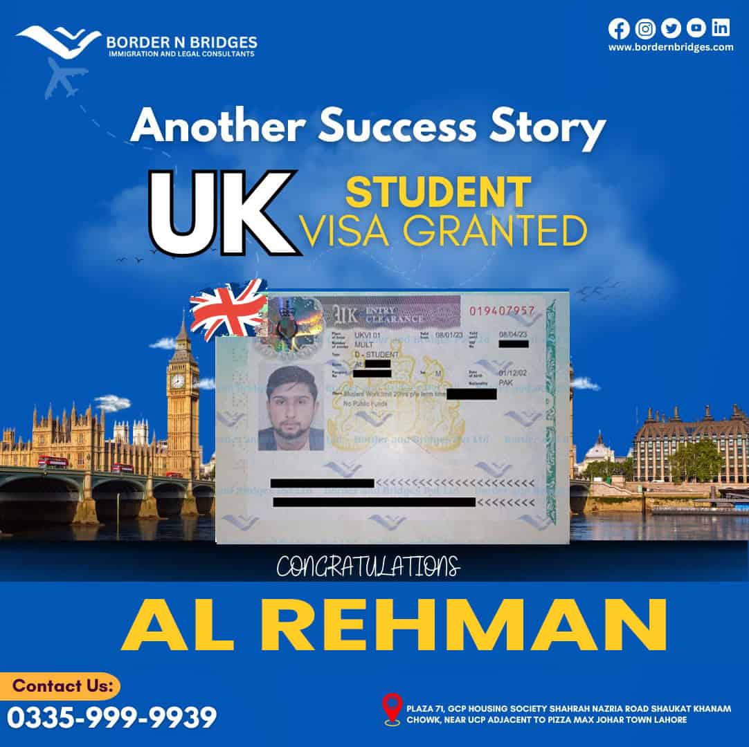 Visa approval poster 13 published by Borders and Bridges, with document numbers redacted