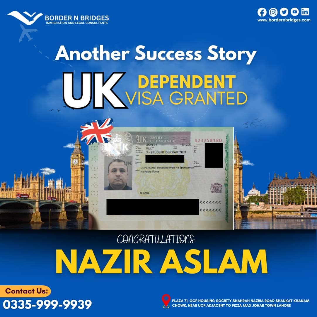 Visa approval poster 15 published by Borders and Bridges, with document numbers redacted