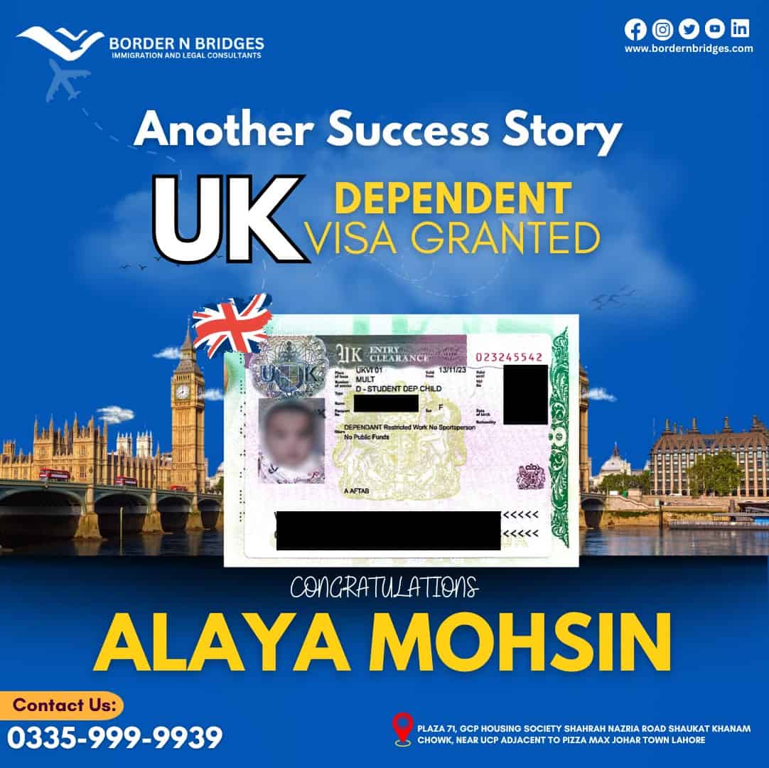 Visa approval poster 16 published by Borders and Bridges, with document numbers redacted