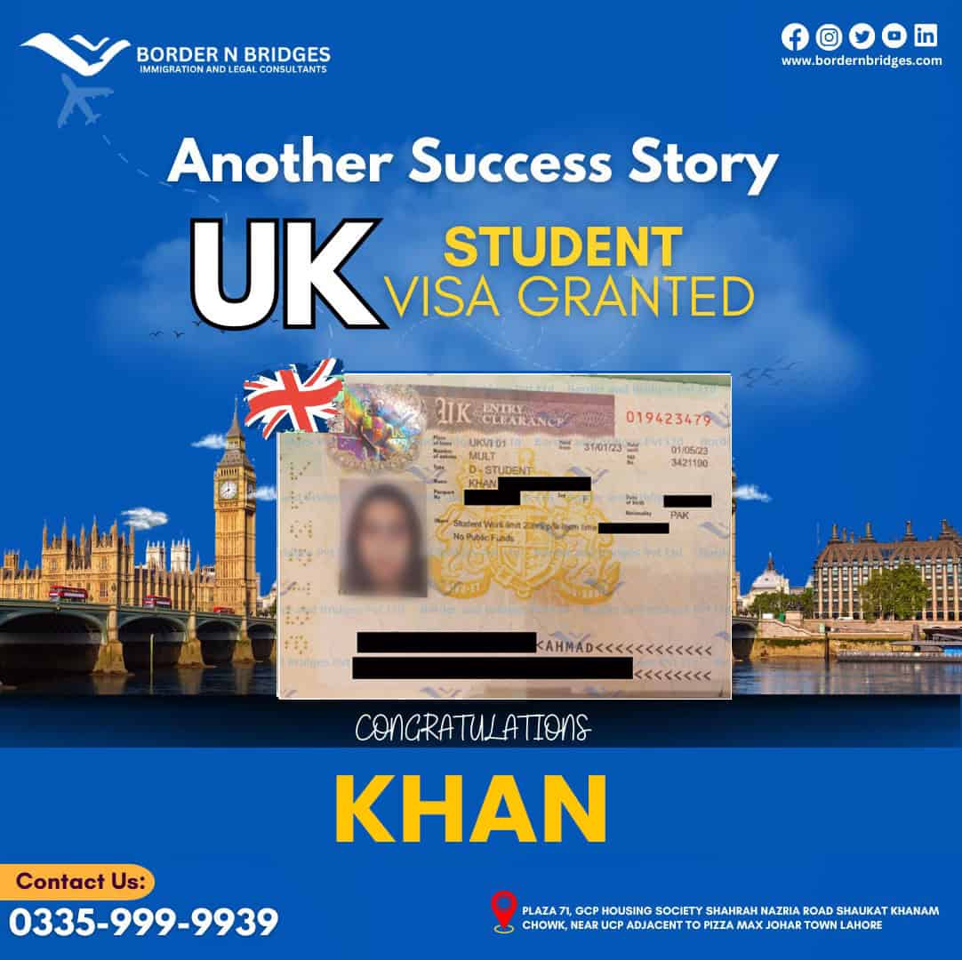 Visa approval poster 17 published by Borders and Bridges, with document numbers redacted