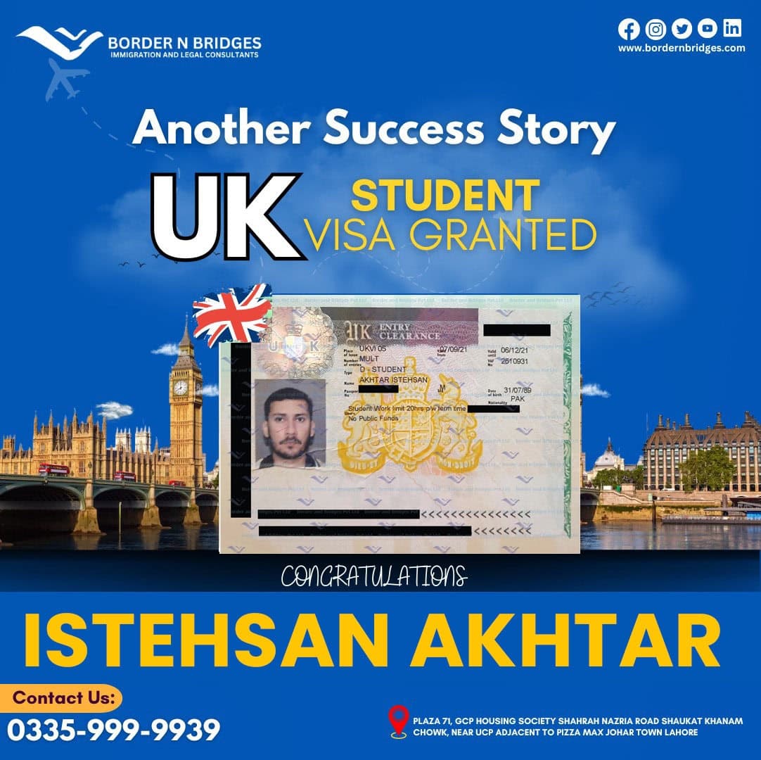 Visa approval poster 20 published by Borders and Bridges, with document numbers redacted