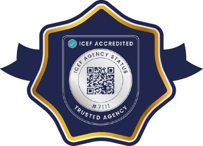 ICEF Accredited Agency verification badge